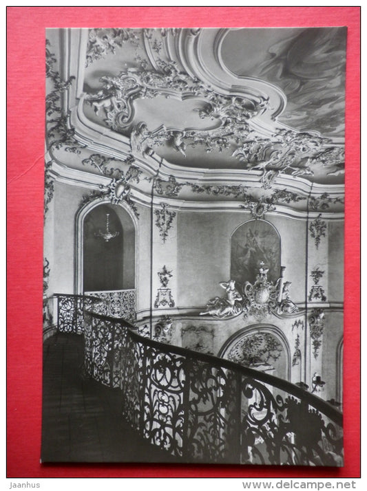 Musicians gallery of Ballroom - Heidecksburg Castle - old postcard - Germany DDR - unused - JH Postcards
