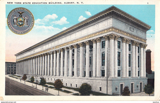 New York - State Education Building - Albany N Y - old postcard - 1931 - United States - USA - used - JH Postcards
