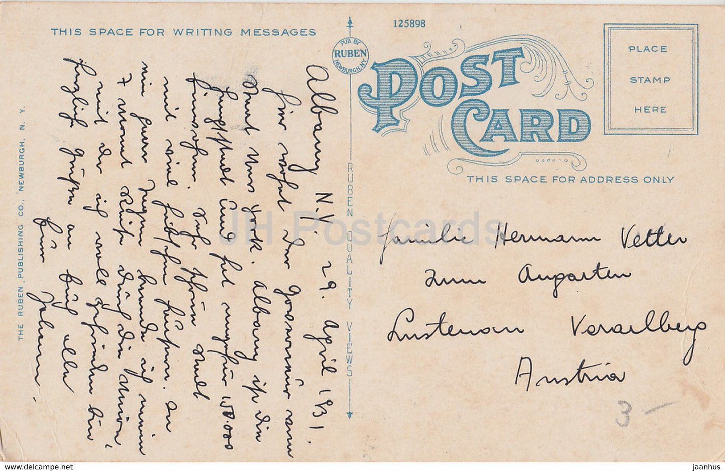 New York - State Education Building - Albany NY - alte Postkarte - 1931 - Vereinigte Staaten - USA - gebraucht