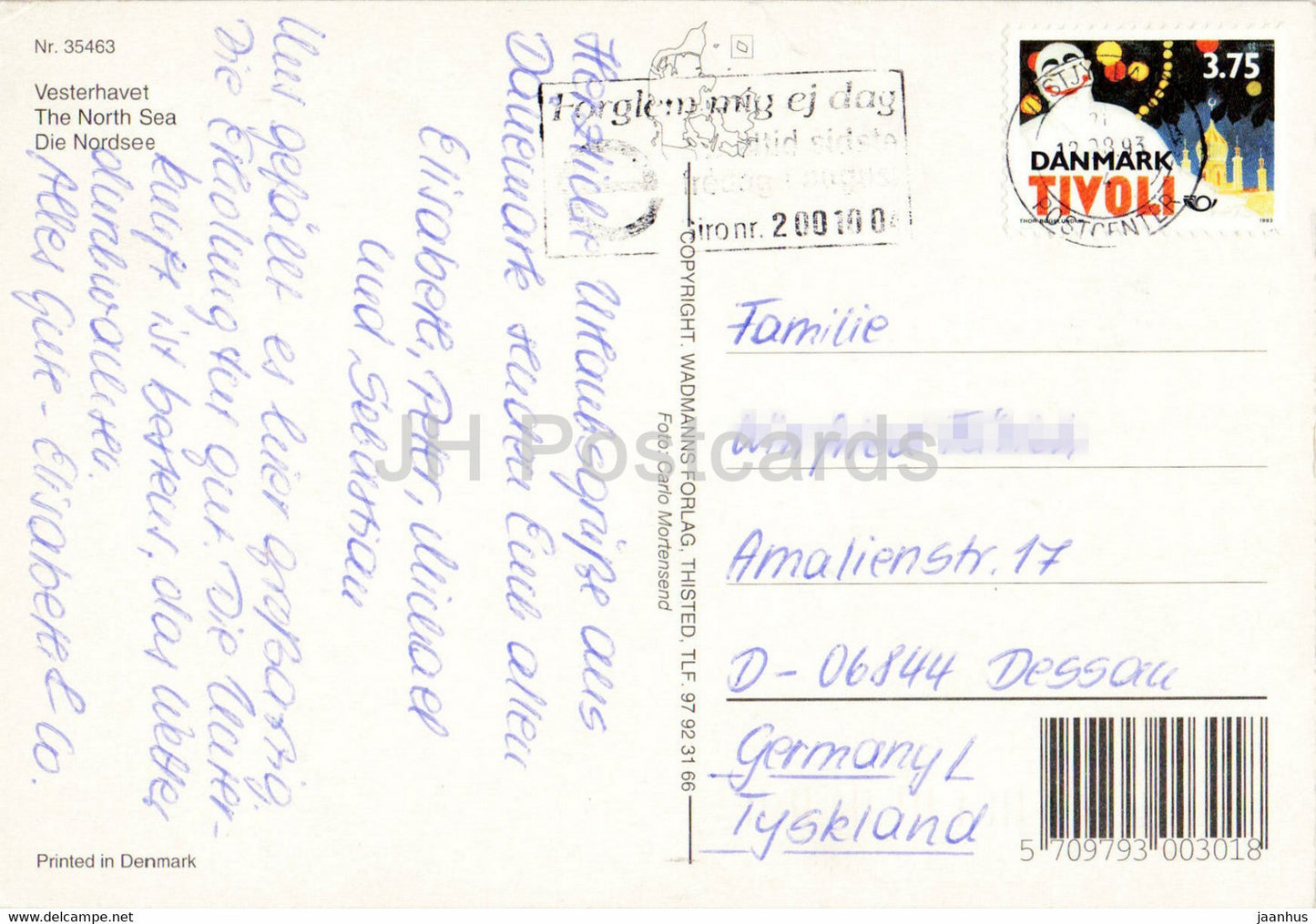 Vesterhavet – Die Nordsee – Meer – Strand – Boot – Schiff – Multiview – 1993 – Dänemark – gebraucht