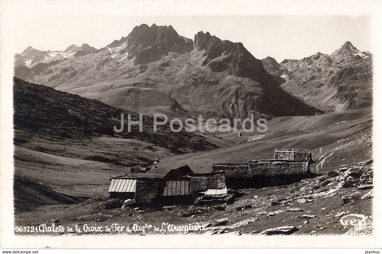Chalets de la Croix de Fer - Aiguilles de l'Argentiere - 5637.21 - old postcard - France - unused - JH Postcards