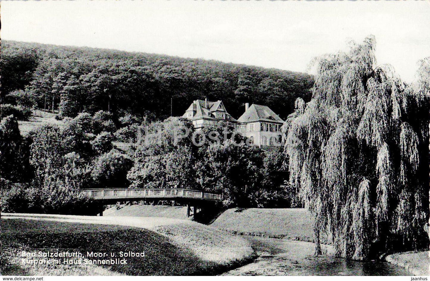 Bad Salzdetfurth - Moor u Solbad - Kurpark m Haus Sonnenblick - old postcard - Germany - used - JH Postcards