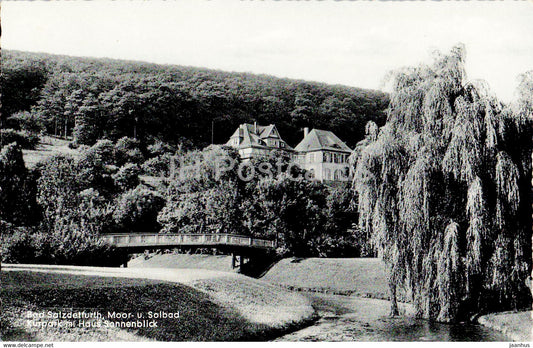 Bad Salzdetfurth - Moor u Solbad - Kurpark m Haus Sonnenblick - old postcard - Germany - used - JH Postcards