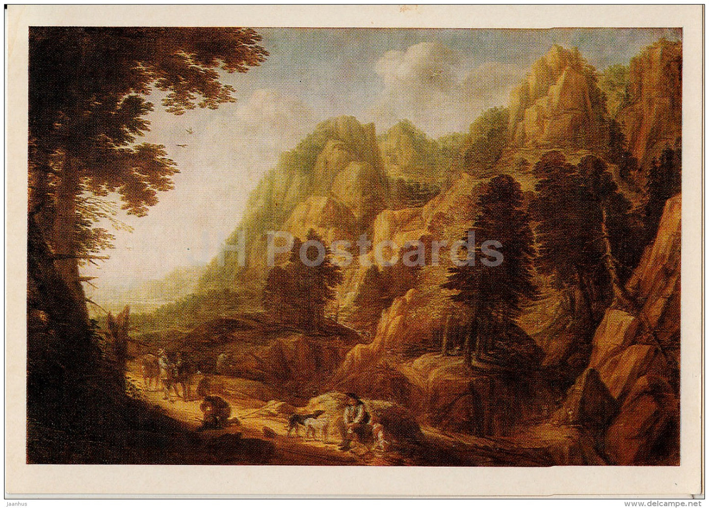 Painting by Unknown Artist - Fantastic Landscape - Flemish art - 1974 - Russia USSR - unused - JH Postcards