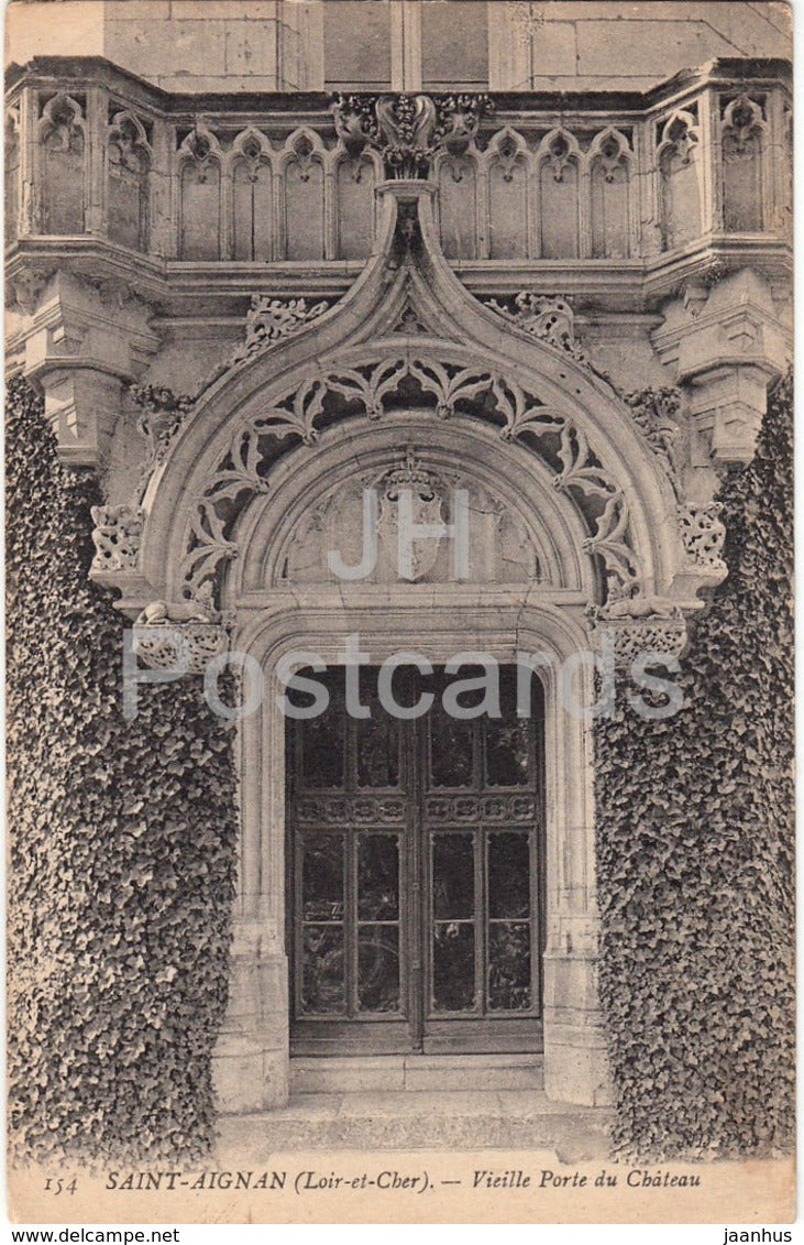 Saint Aignan - Vieille Porte du Chateau - Old Castle Door - 154 - old postcard - France - used - JH Postcards
