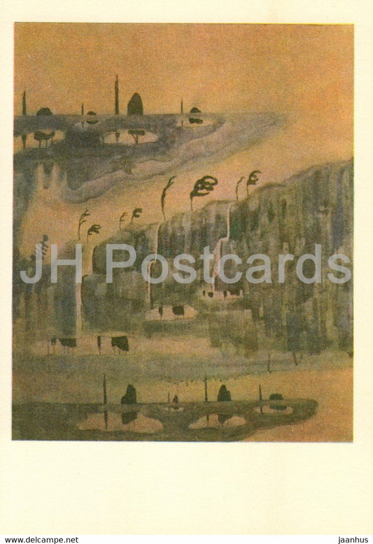 painting by M. Ciurlionis - Sonata of Spring . Allegro - Lithuanian art - 1978 - Lithuania USSR - unused - JH Postcards
