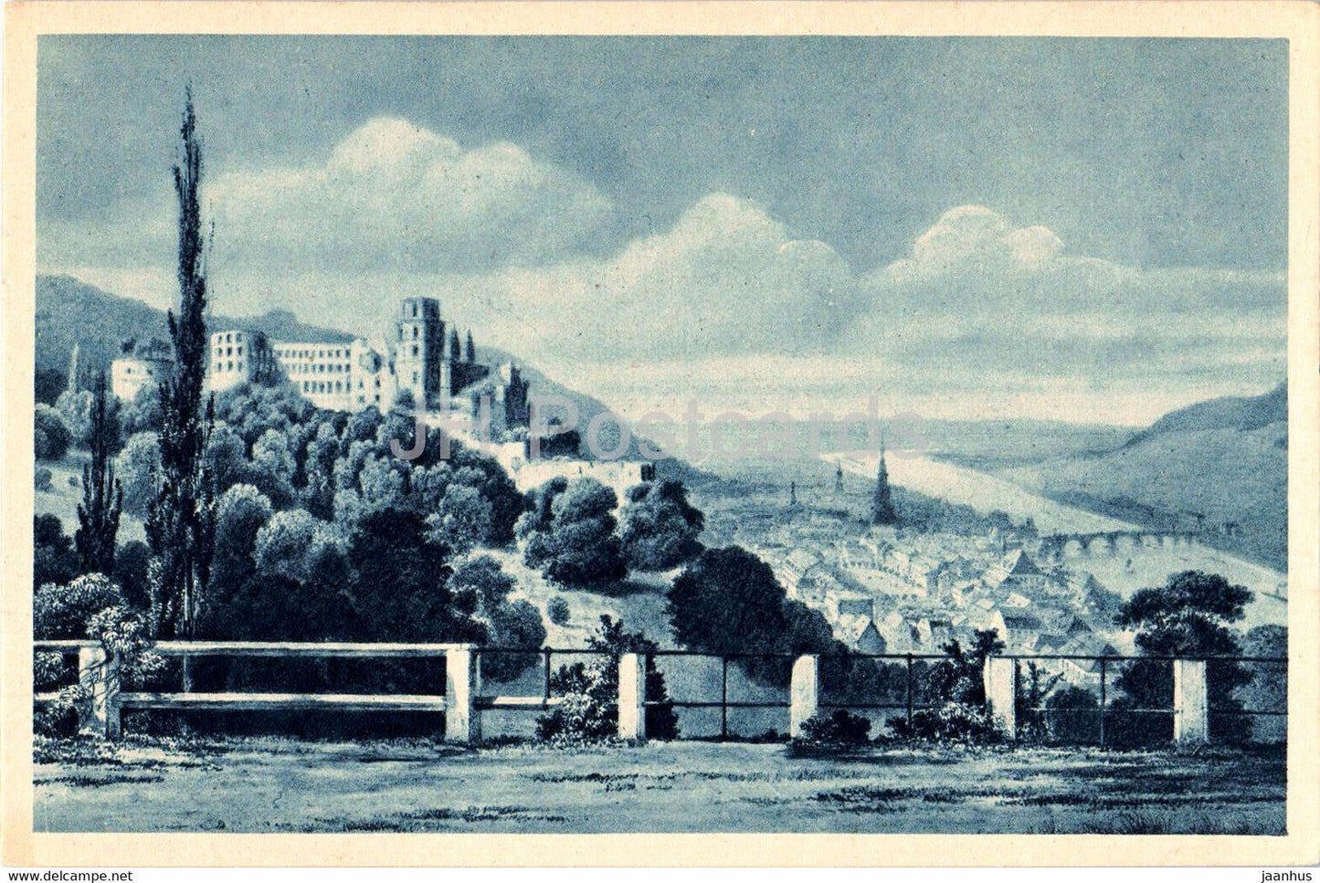 Alt Heidelberg - Nach einem Bild von Th. Verhas - old postcard - Germany - unused - JH Postcards