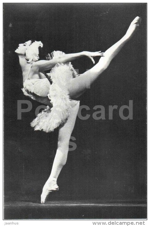 M. Plisetskaya , Odette - soloist - Swan Lake - ballet - 1977 - Russia USSR - unused - JH Postcards