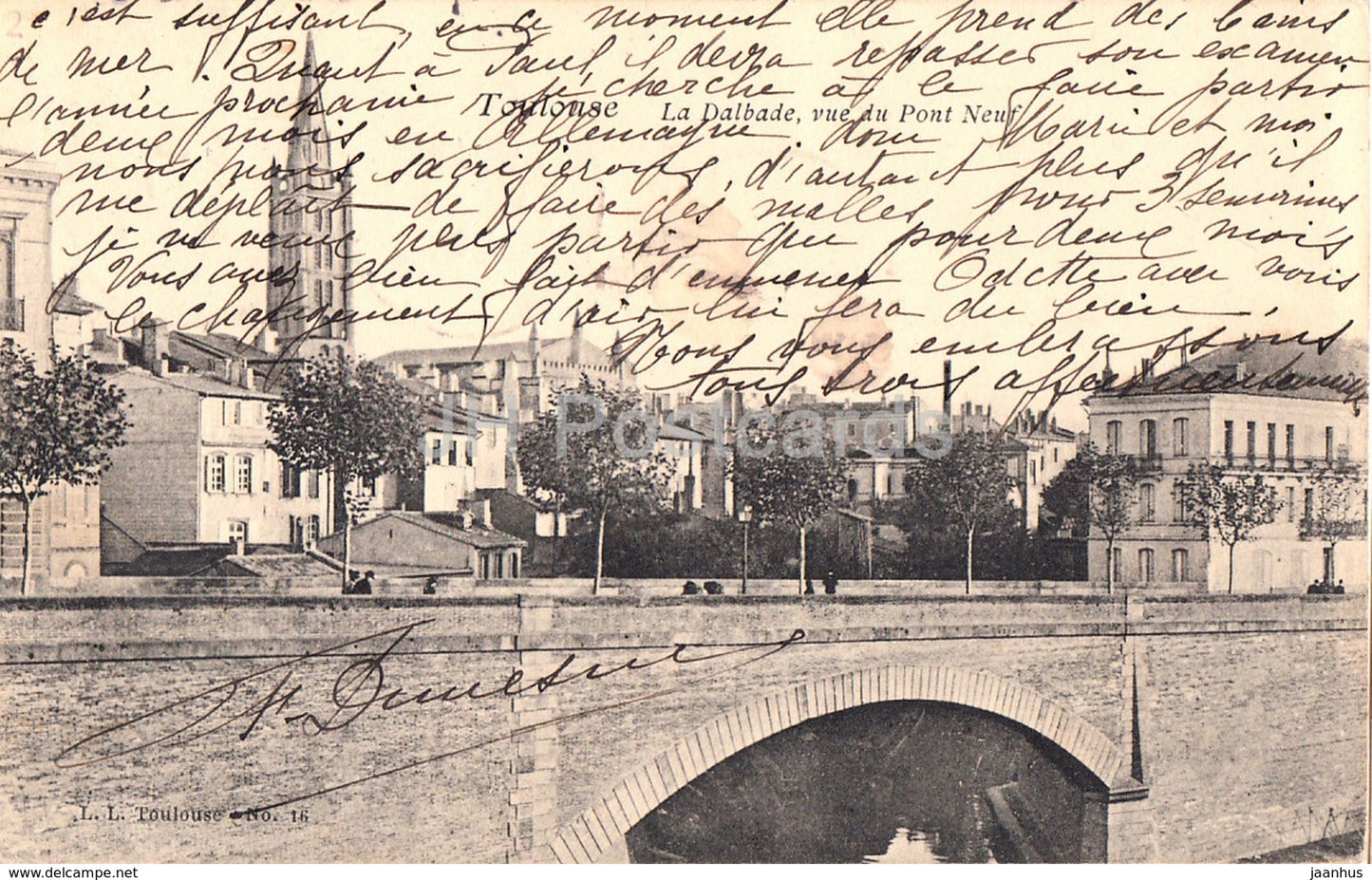 Toulouse - La Dalbade - vue du Pont Neuf - 31 - old postcard - 1905 - France - used - JH Postcards