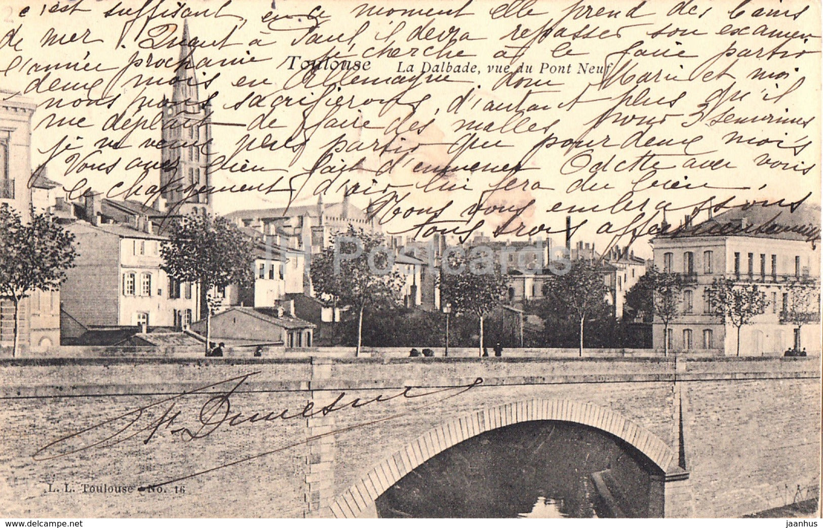 Toulouse - La Dalbade - vue du Pont Neuf - 31 - old postcard - 1905 - France - used - JH Postcards