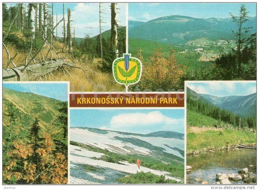 Krkonose National Park - Zelezna mountain - Spindleruv Mlyn - Lucni , Studnica - Czechoslovakia - Czech - used 1980 - JH Postcards