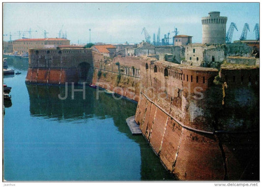 La Fortezza - fortress - crane - Livorno - Toscana - 66 - Italia - Italy - unused - JH Postcards