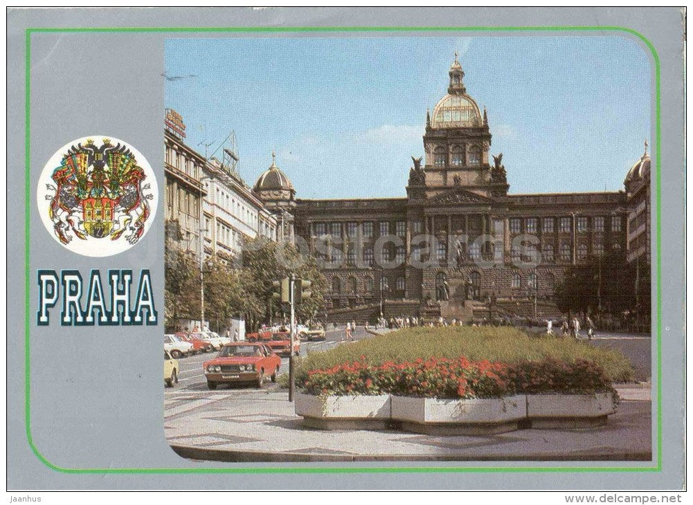 Praha - Prague - Wenceslas Square - National Museum - Czechoslovakia - Czech - used 1990 - JH Postcards