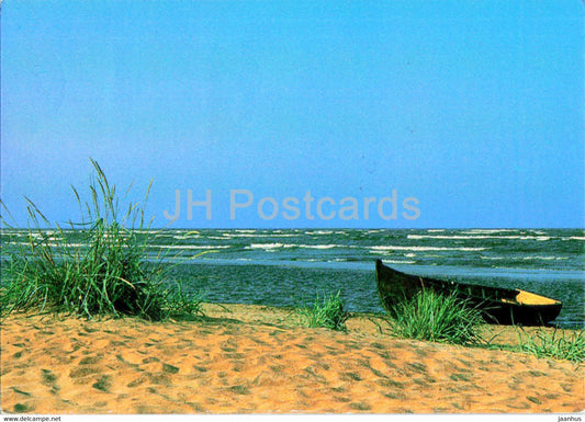 Seashore - boat - 1980 - Finland - used - JH Postcards