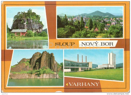 rock castle Sloup - Sloup - Borski glass - Novy Bor - Varhany - Czechoslovakia - Czech - used 1984 - JH Postcards