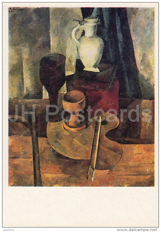 painting by A. Osmerkin - Still Life , 1920 - Russian art - Russia USSR - 1986 - unused - JH Postcards