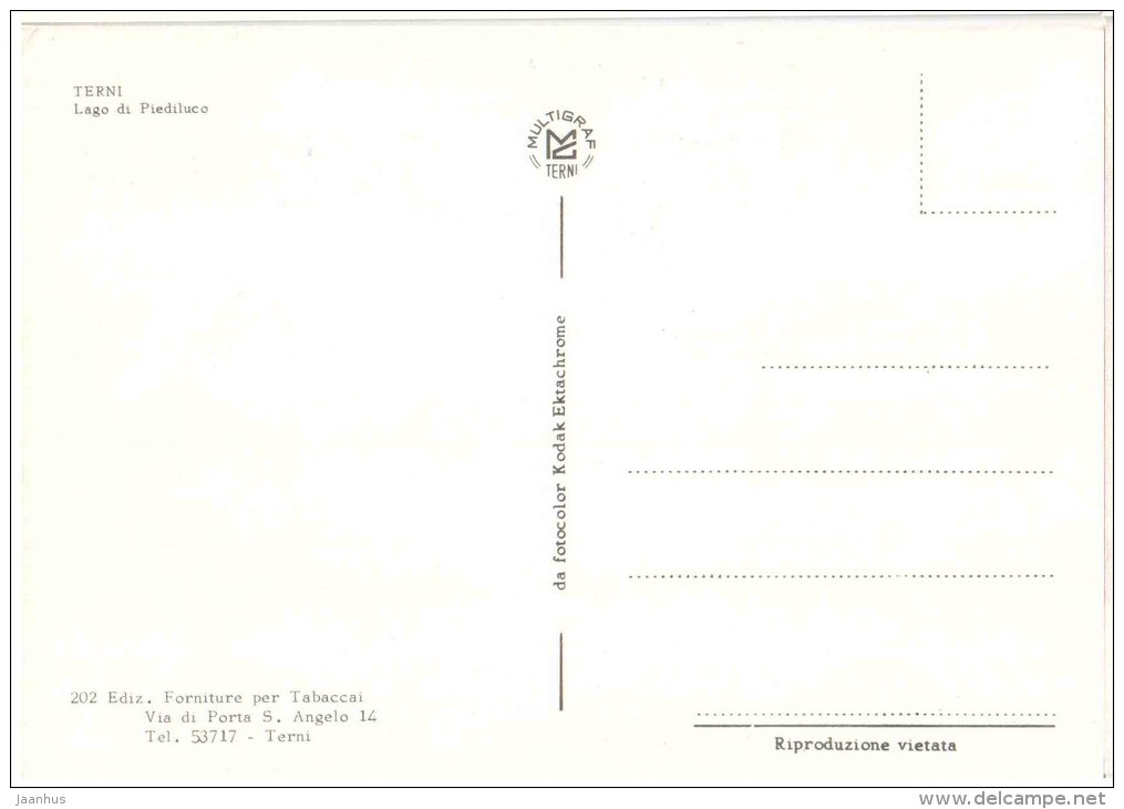Lago di Piediluco - lake - Terni - Umbria - 202 - Italia - Italy - unused - JH Postcards