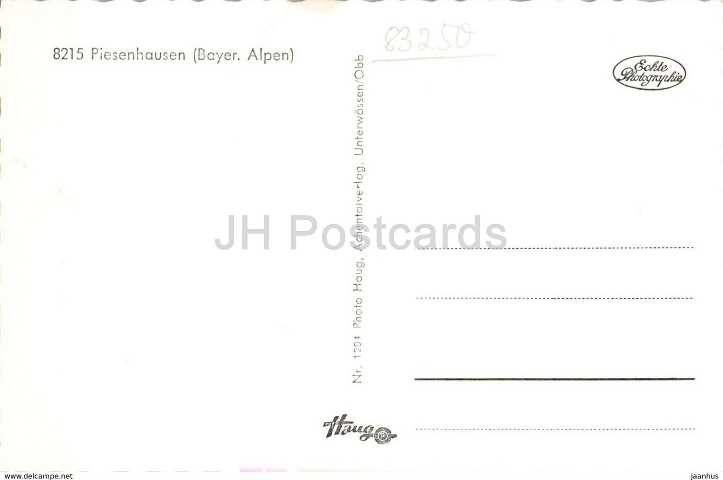 Piesenhausen - Bayer Alpen - 8215 - old postcard - Germany - unused