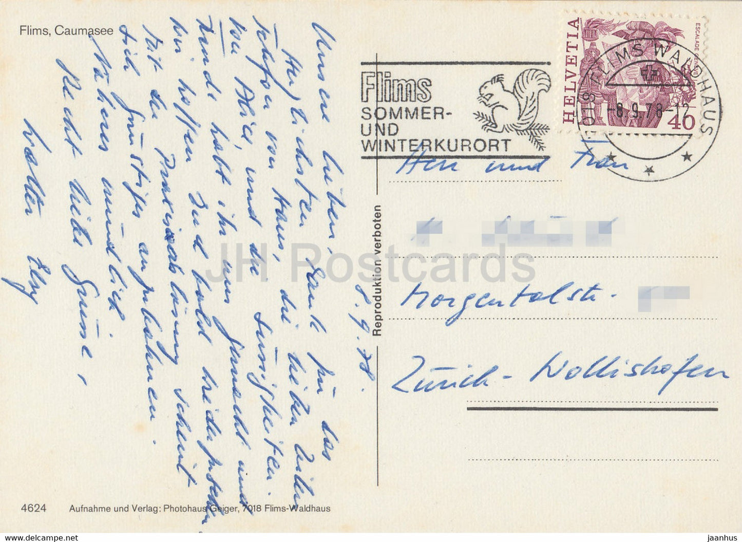 Flims - Caumasee - 4624 - 1978 - Schweiz - gebraucht