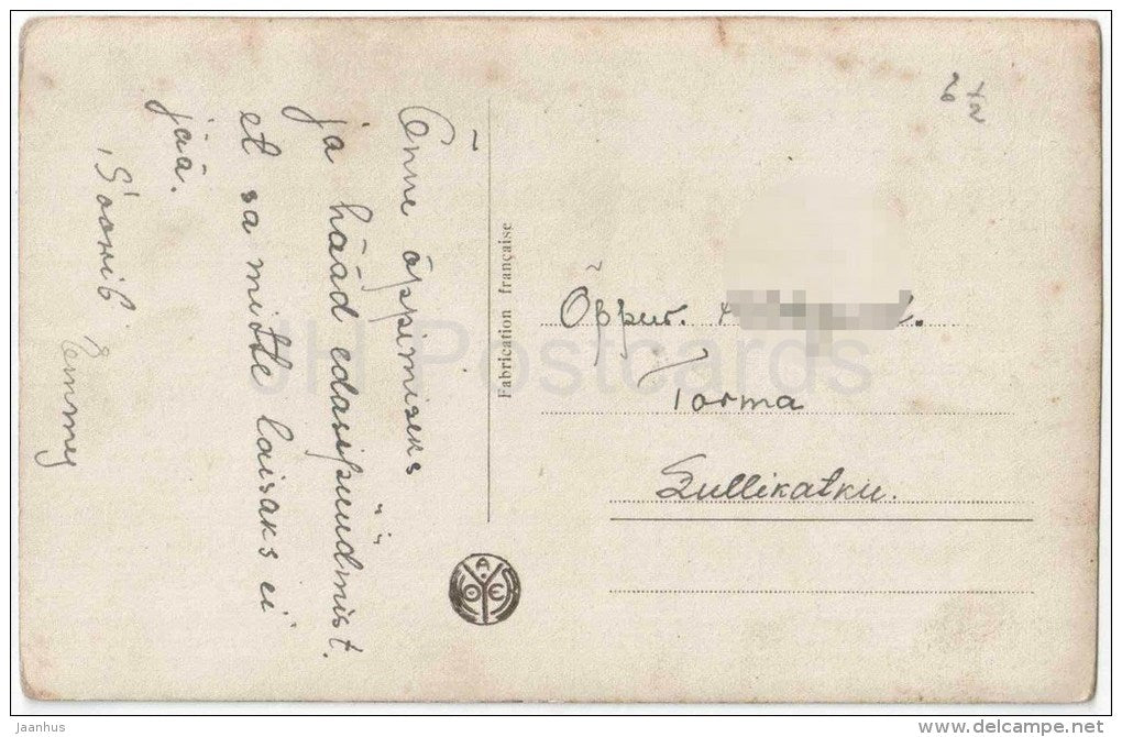 mother and child - Noyer 3572 - circulated in Estonia 1920s - JH Postcards