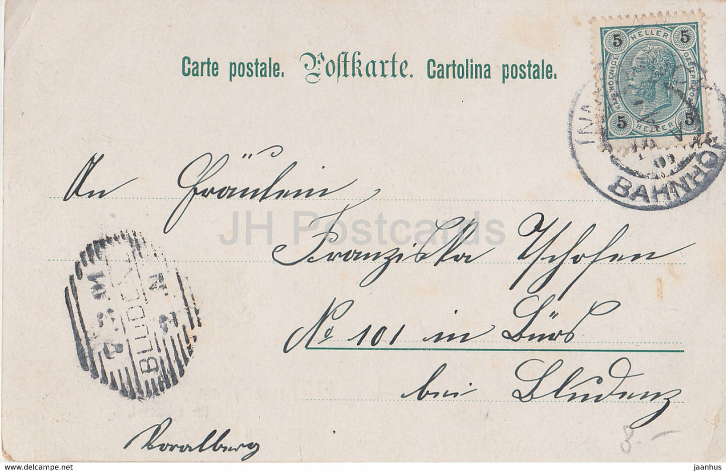 Dein Wille Geschehe wie im Himmel également auch auf Erden - Unser Gebet - illustration - carte postale ancienne - 1901 - Autriche utilisée