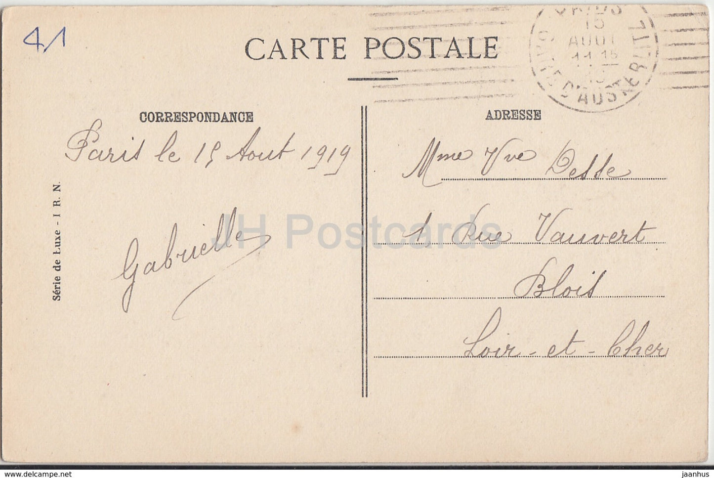 Amboise - Le Chateau vu de L'Ile Saint Jean - castle - 1919 - old postcard - France - used