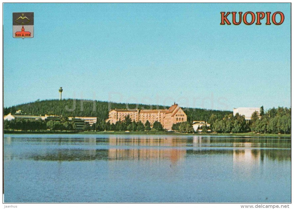 Puijo tower - lake Valkeinen - Kuopio - Finland - unused - JH Postcards