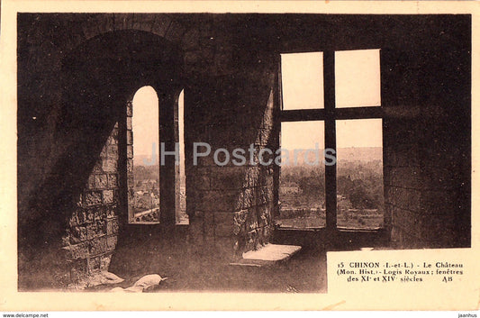 Chinon - Le Chateau - Logis Royaux - 15 - castle - old postcard - France - unused
