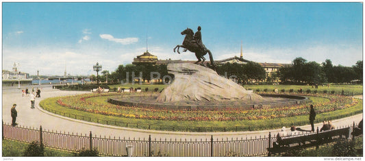 monument to Peter I - The Bronze Horseman - Leningrad - St. Petersburg - 1967 - Russia USSR - unused - JH Postcards