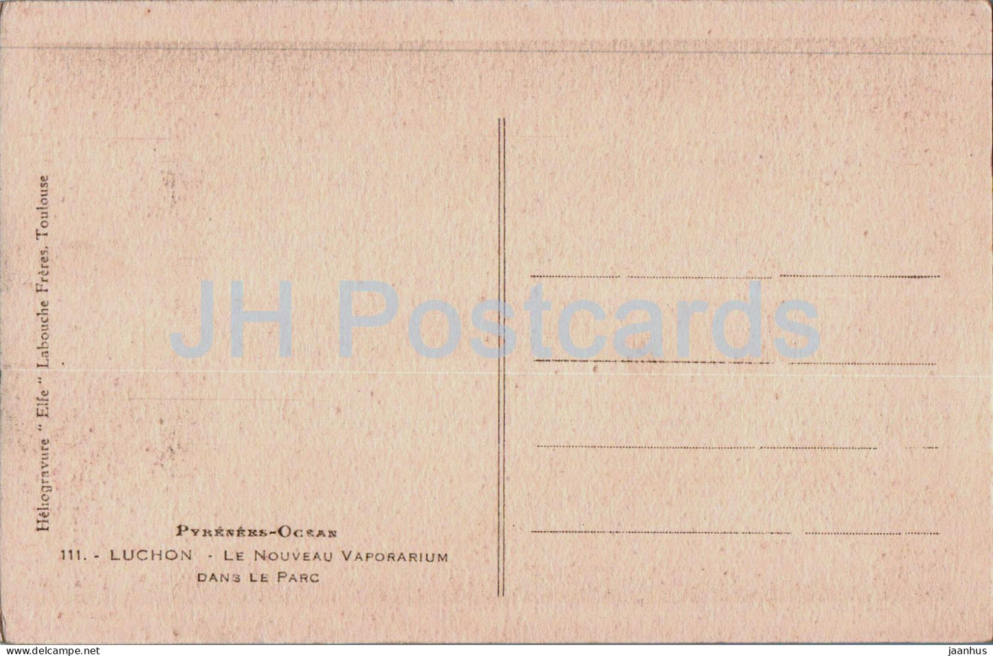 Luchon - Le Nouveau Vaporarium Dans Le Parc - 111 - alte Postkarte - Frankreich - unbenutzt 