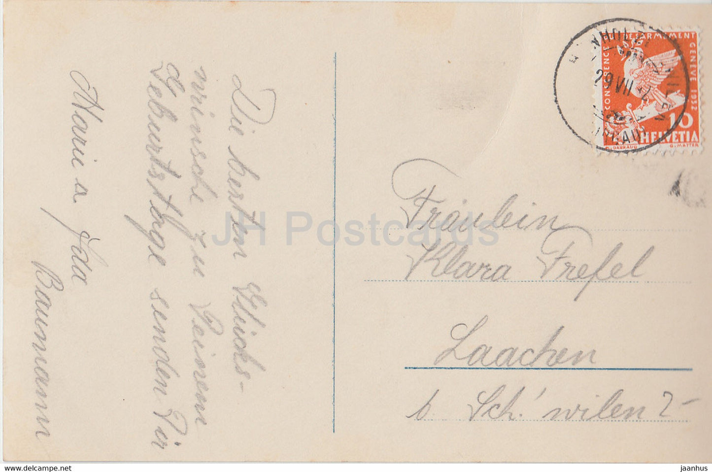 Geburtstagsgrußkarte - Herzlichen Glückwunsch zum Geburtstage - Mädchen - NPG 749/3 - alte Postkarte - Deutschland - gebraucht