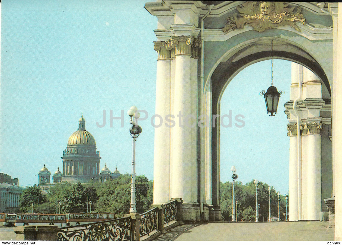 Leningrad - St Petersburg - St. Isaac's Cathedral - bus Ikarus - postal stationery - 1985 - Russia USSR - unused - JH Postcards