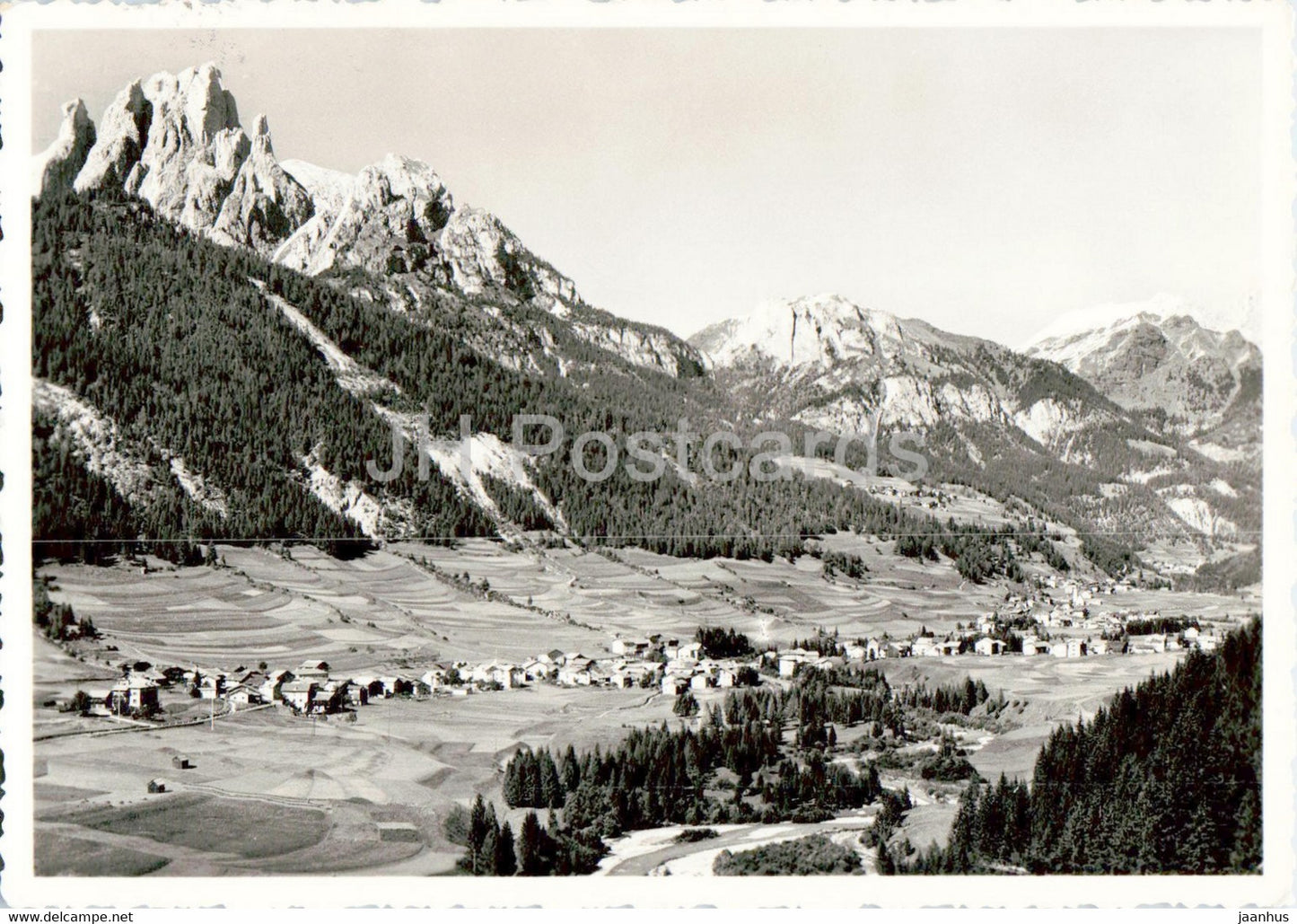 Dolomiti di Fassa - Pozza coi Dirupi di Larsec - 1956 - old postcard - Italy - used - JH Postcards