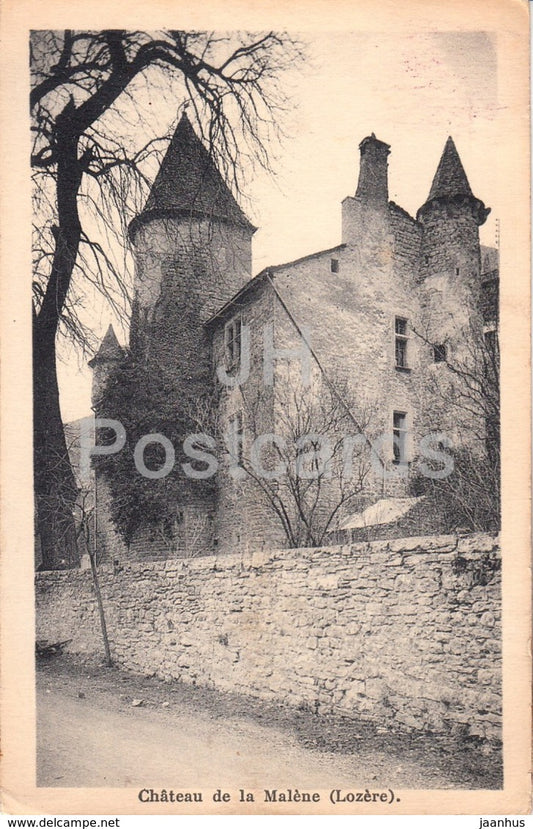 Chateau de la Malene - Lozere - castle - 12 - old postcard - 1932 - France - used - JH Postcards