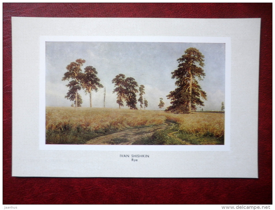 painting by I. Shishkin , Rye , 1878 - russian art  - unused - JH Postcards