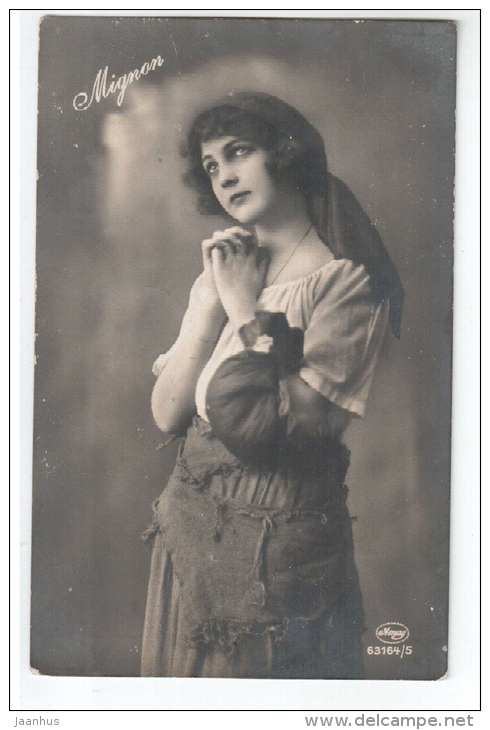 Woman - Amag 63164/5 - old postcard - circulated in Estonia 1929 Tallinn Kopli - used - JH Postcards