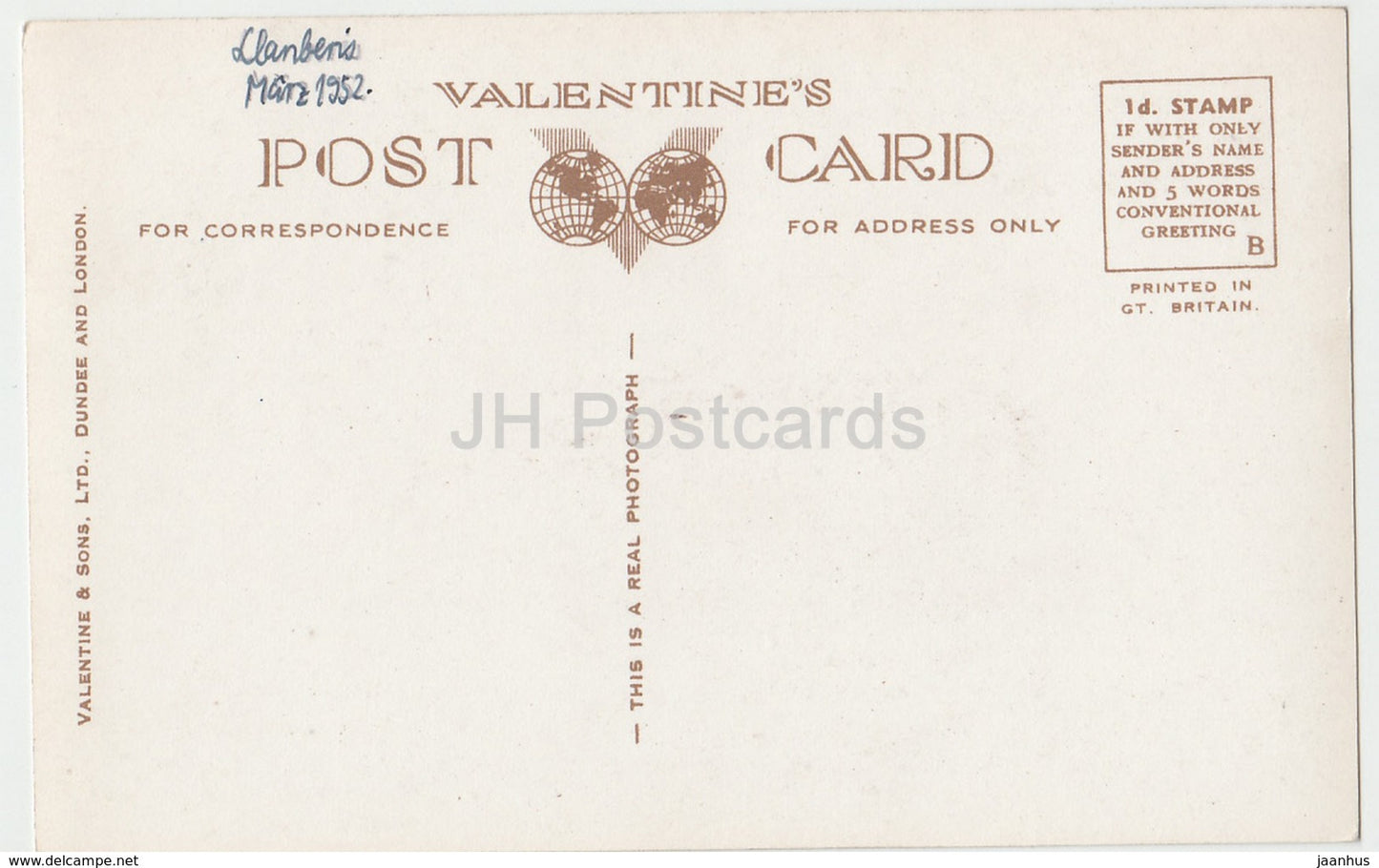 Llanberis – Dolbadarn Castle – 6269 – 1952 – Vereinigtes Königreich – Wales – gebraucht