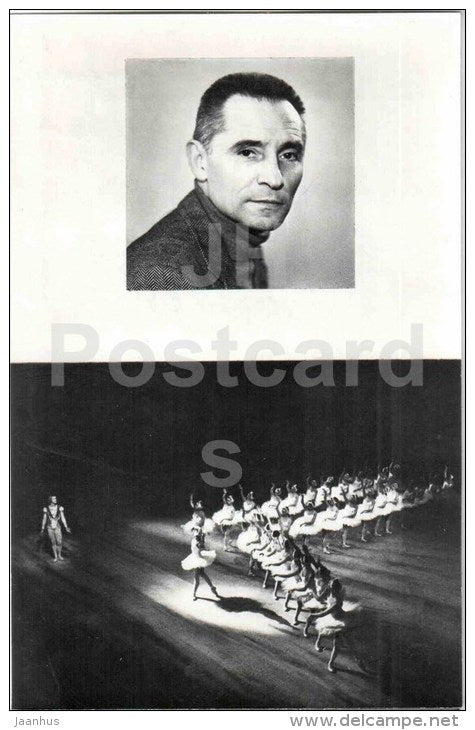 choreographer Y. Grigorovich - Swan Lake - ballet - 1977 - Russia USSR - unused - JH Postcards