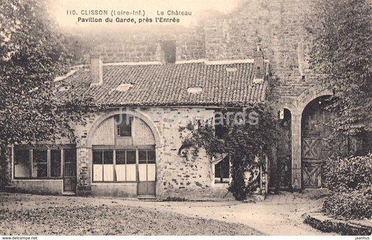 Clisson - Le Chateau - Pavillon du Garde - pres l'Entree - castle - 110 - old postcard - 1925 - France - used - JH Postcards