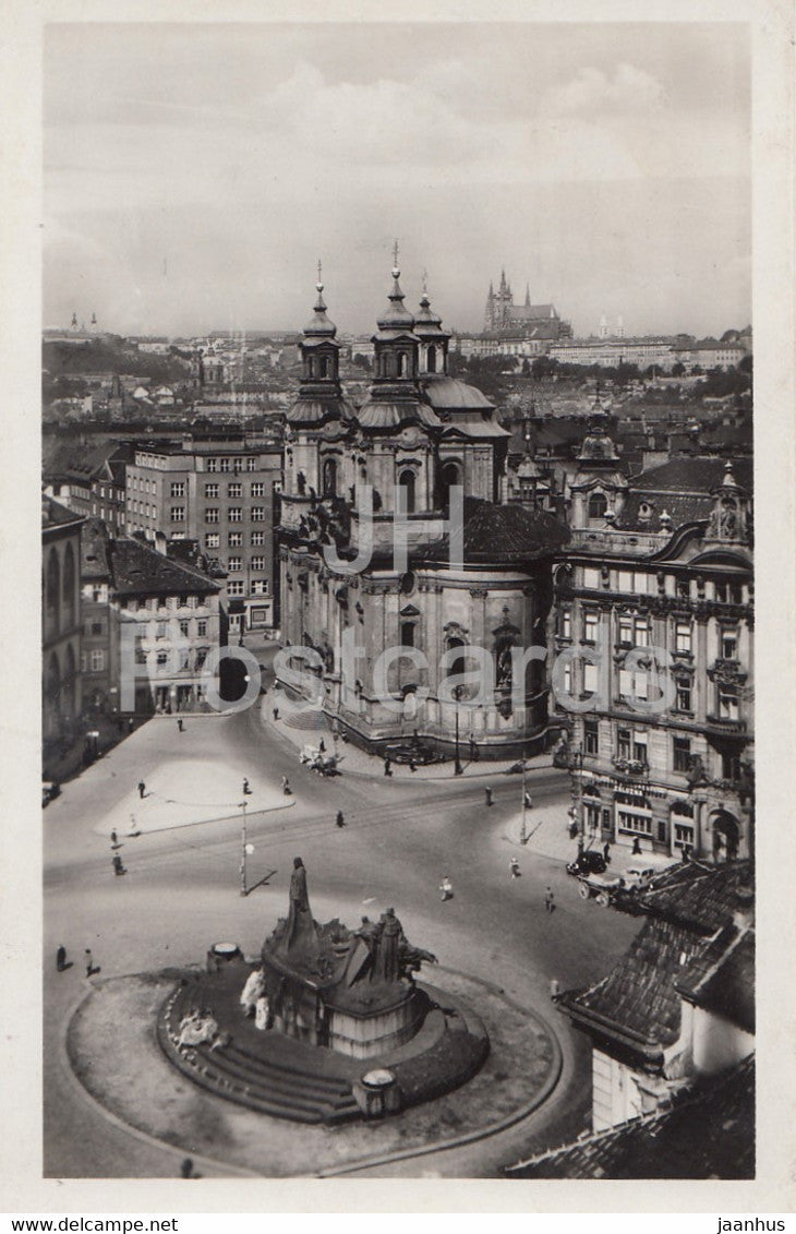 Praha - Prague - Staromestske namesti - The Old Town Square old postcard - 1940 - Czechoslovakia - Czech Republic - used - JH Postcards