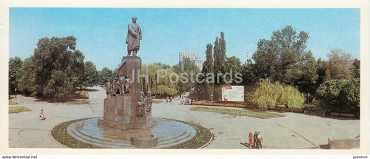 Kharkiv - Kharkov - monument to Ukrainian poet T. Shevchenko - 1987 - Ukraine USSR - unused - JH Postcards
