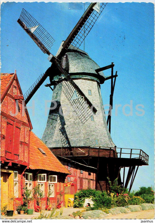 Windmuhle in Schleswig Holstein - windmill - old postcard - 1967 - Germany - used - JH Postcards