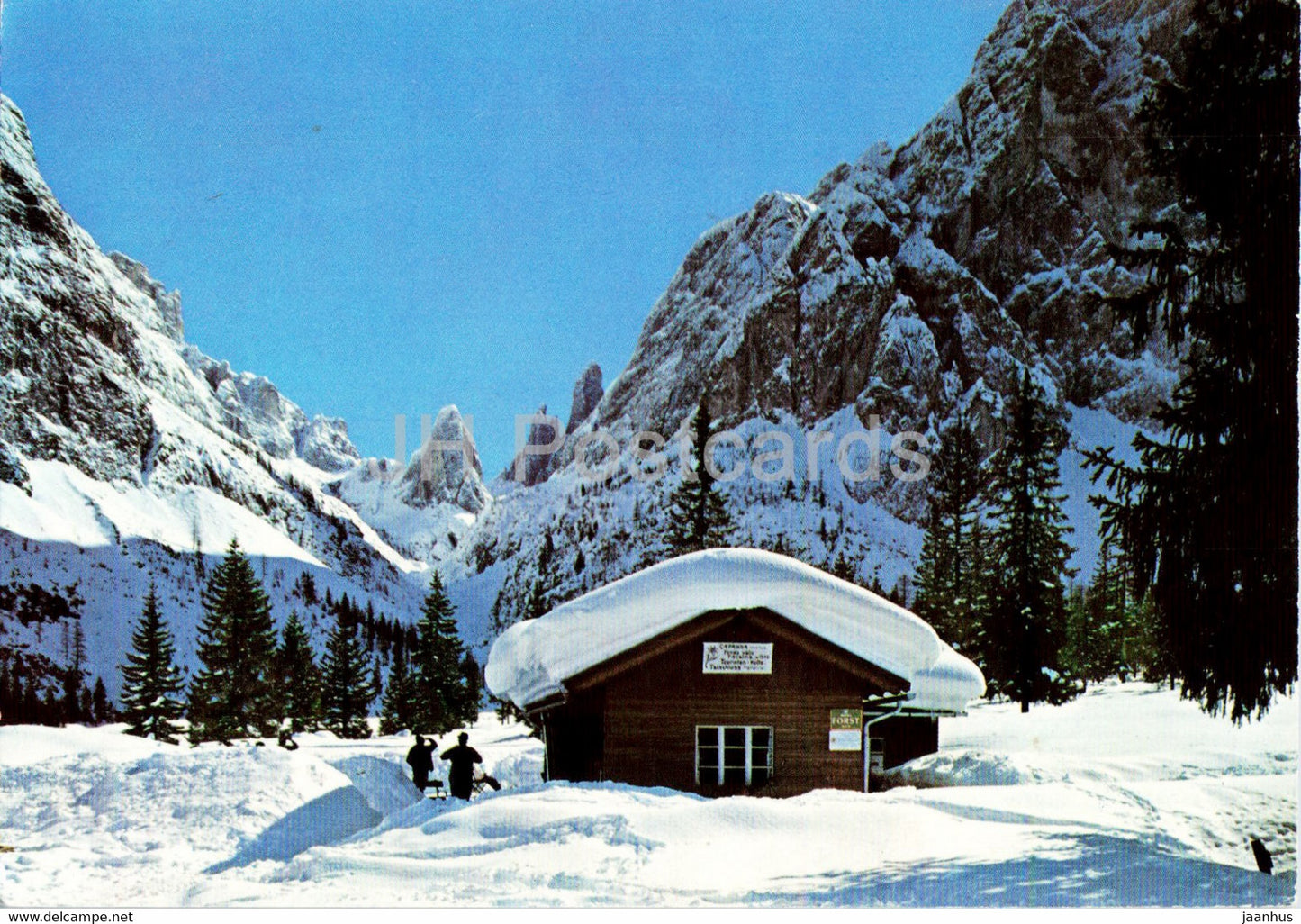 Fischleintal - Talschlusshutte 1540 m - Valle Fiscalina - Rifugio Fondo Valle - 1971 - Italy - used - JH Postcards