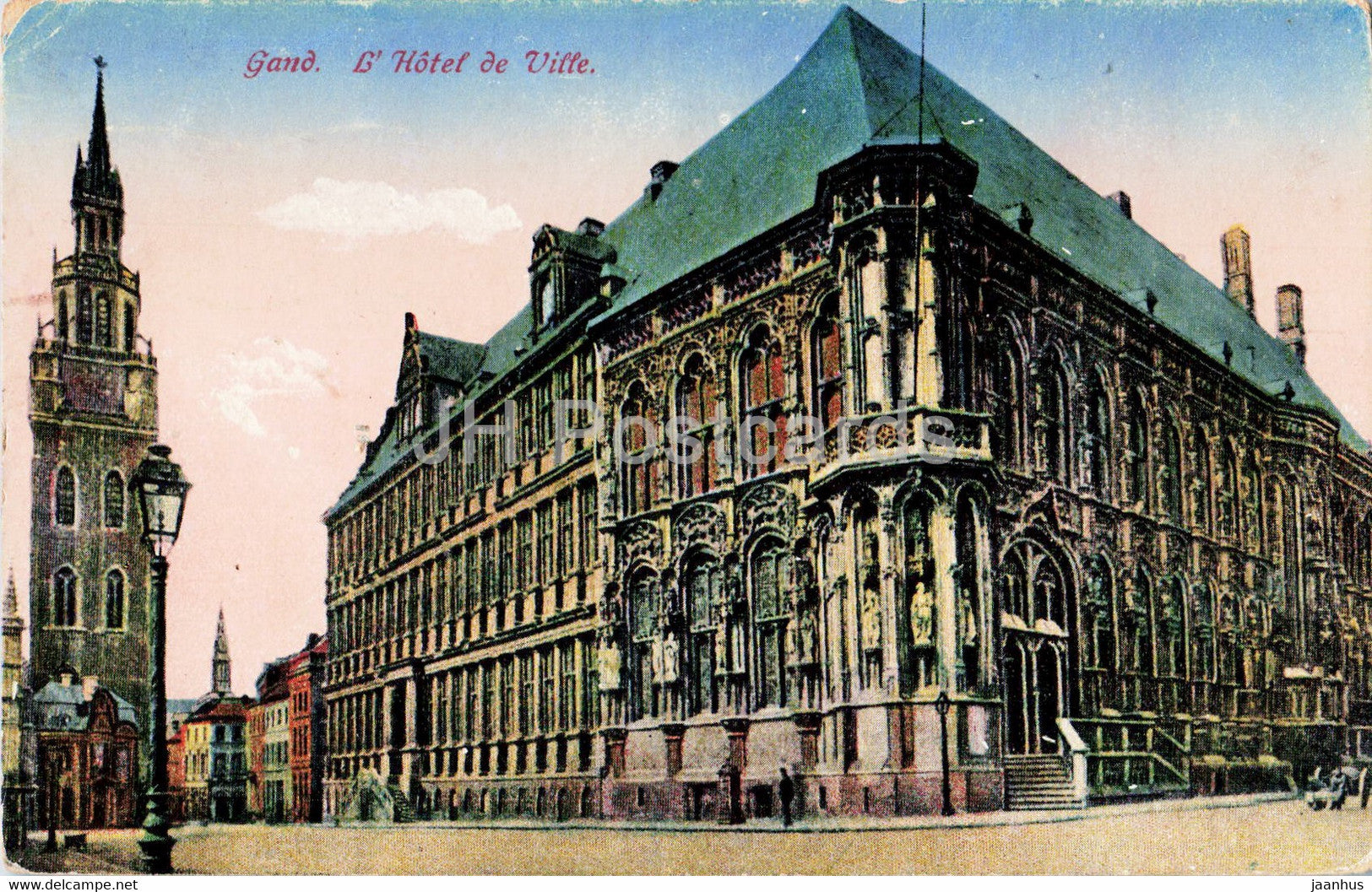 Gand - Gent - L'Hotel de Ville - old postcard - 1917 - Belgium - used - JH Postcards