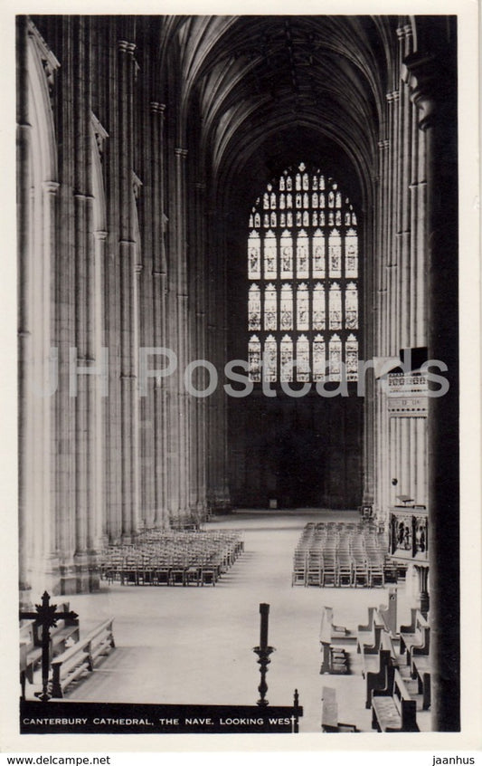 Canterbury Cathedral - The Nave - Looking West - United Kingdom - England - used - JH Postcards