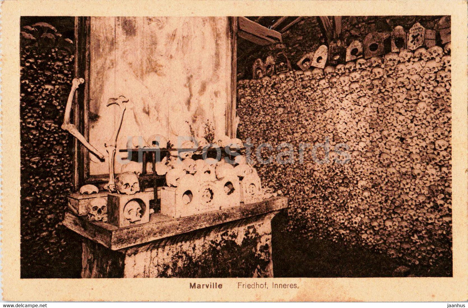 Marville - Friedhof Inneres - old postcard - France - unused - JH Postcards