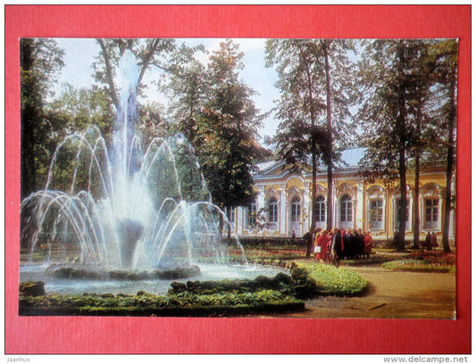 The Lower Park , The Sheaf Fountain in the Monplaisir Garden - Petrodvorets - 1978 - USSR Russia - unused - JH Postcards