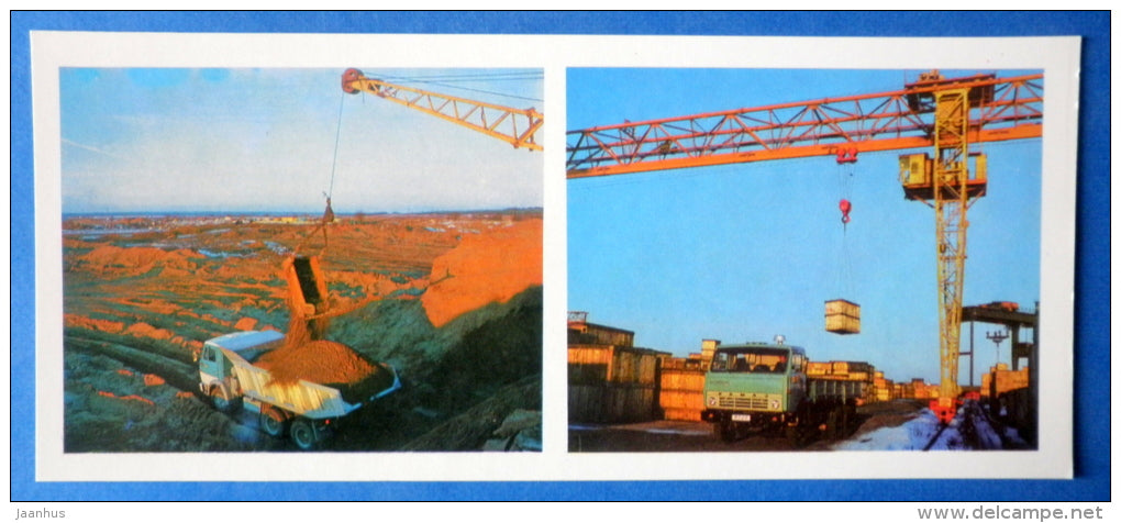 modifications of KAMAZ - crane - KAMAZ truck factory - 1979 - Russia USSR - unused - JH Postcards