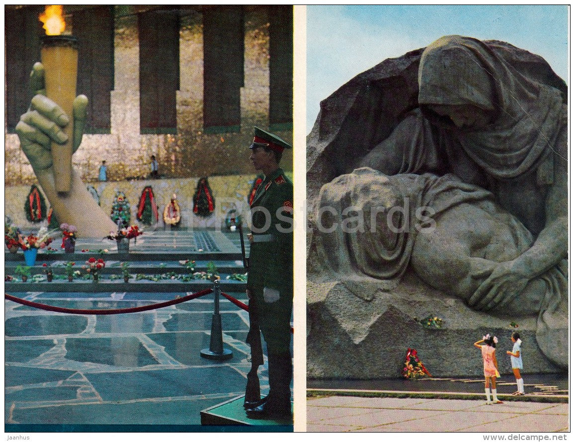 Mamaev Kurgan - Hall of military glory - Volgograd - large format card - 1973 - Russia USSR - unused - JH Postcards
