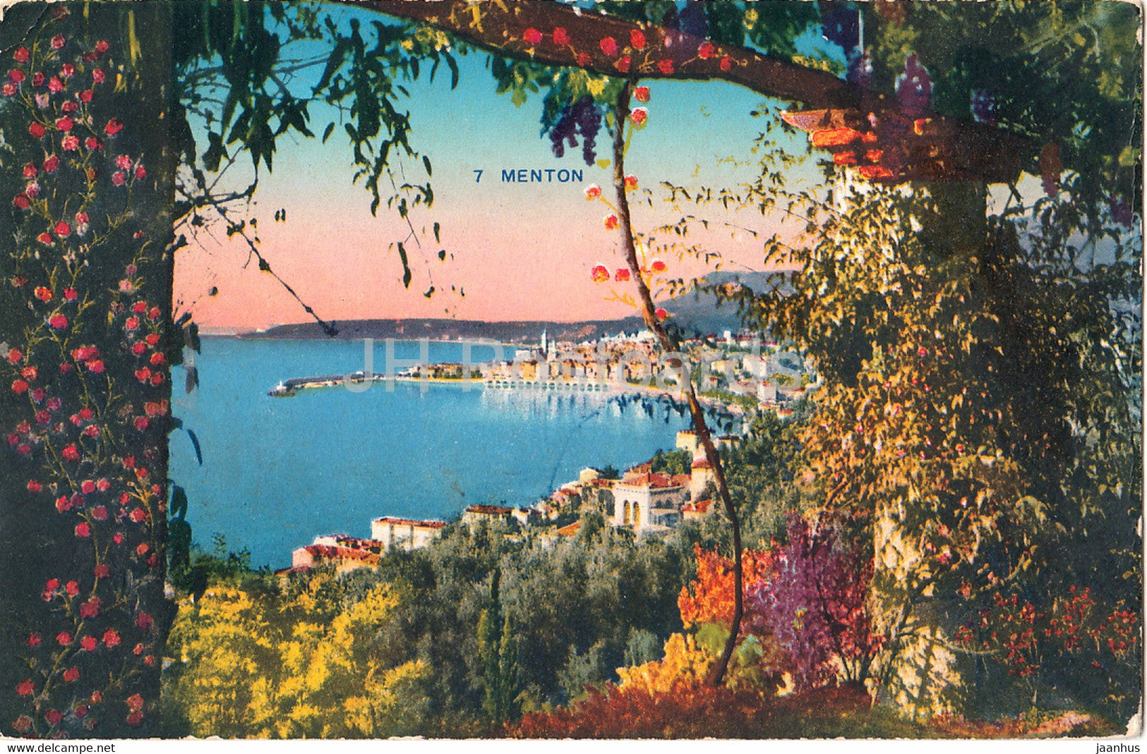 Menton - Garavan et le Cap Martin - 7 - old postcard - 1931 - France - used - JH Postcards